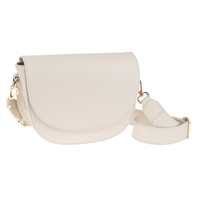 Béžová kožená talianska crossbody kabelka Ramona Beige NovaKabelka.sk 47044119