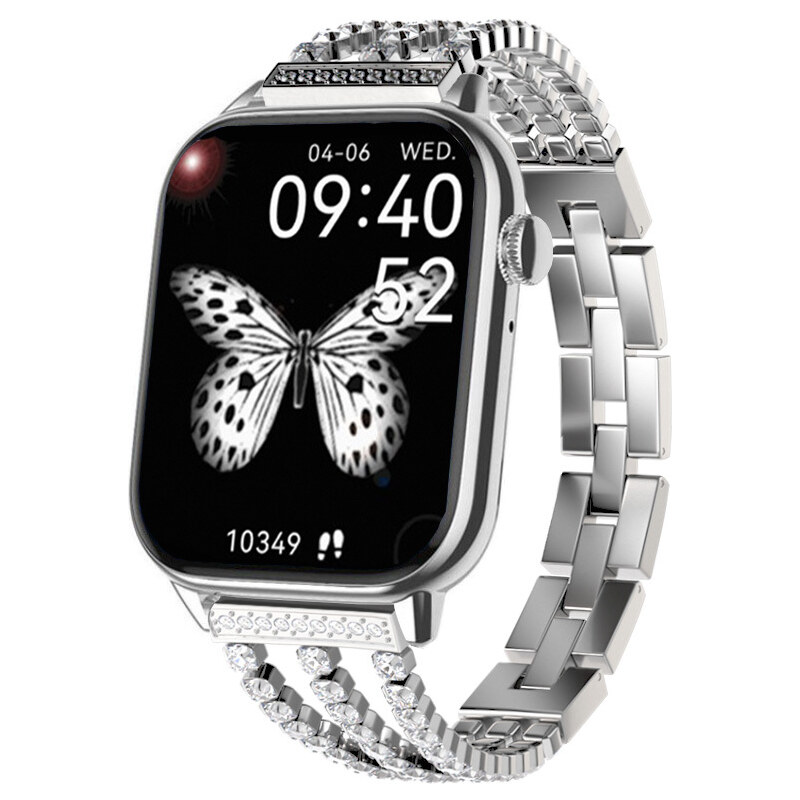 Smart hodinky Madvell Pulsar s volaním cez bluetooth a EKG strieborné so strieborným kovovým remienkom Zira