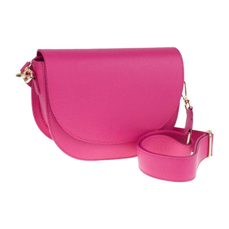 Ružová kožená talianska crossbody kabelka Ramona Fuxia NovaKabelka.sk 47044118