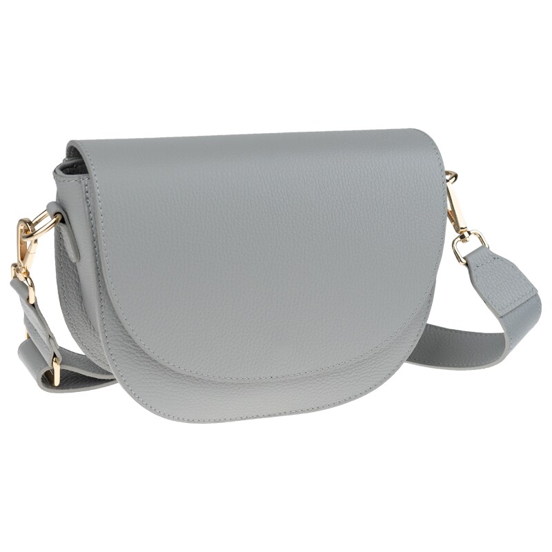 Sivá kožená talianska crossbody kabelka Ramona Grigio NovaKabelka.sk 47044125
