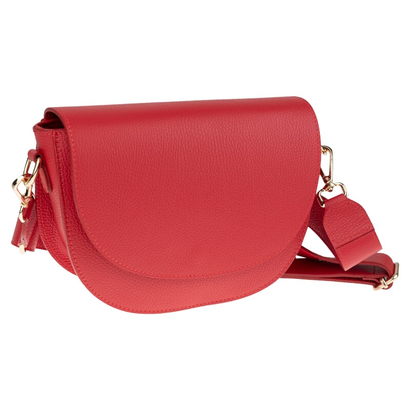 Červená kožená talianska crossbody kabelka Ramona Rosso NovaKabelka.sk 47044124