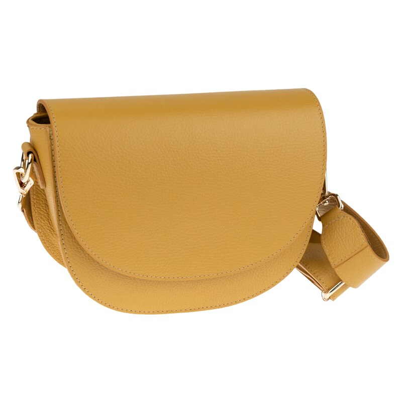 Žltá kožená talianska crossbody kabelka Ramona Senape NovaKabelka.sk 47044121