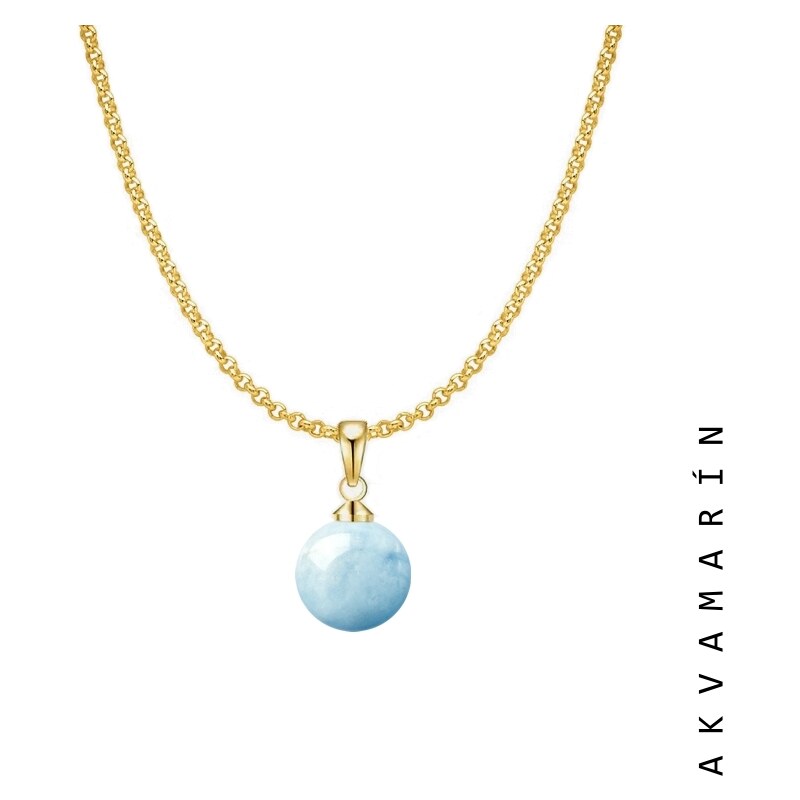 Taboo jemný náhrdelník Spirit of Nature Akvamarín tb731 47045264