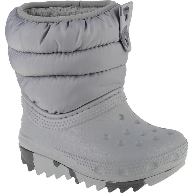 Sivé detské snehule Crocs Classic Neo Puff Boot Toddler 207683-007 47045416