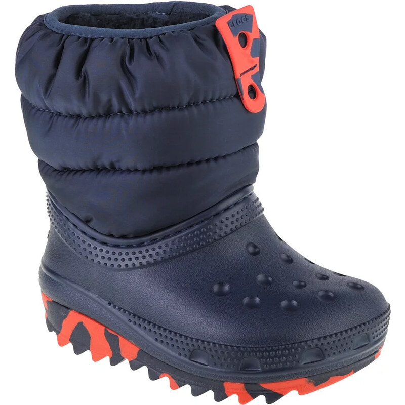 Tmavomodré chlapčenské snehule Crocs Classic Neo Puff Boot Toddler 47045418