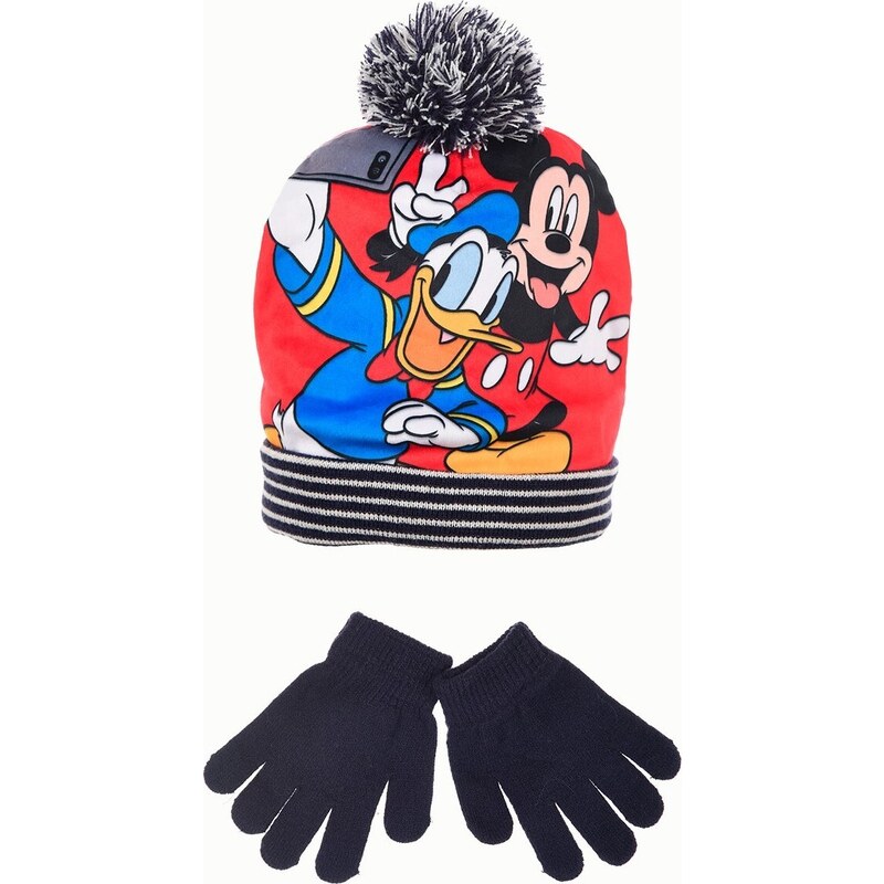 Mickey Mouse set čiapky a rukavíc pre chlapcov 47045432
