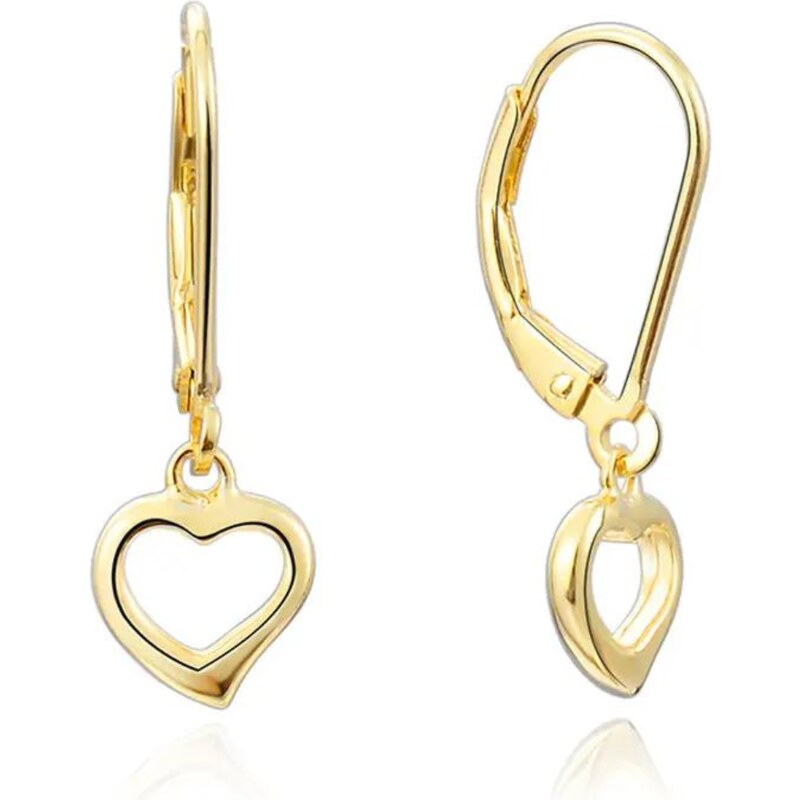 Olivie Strieborné náušnice SRDIEČKO GOLD 8048 47051129