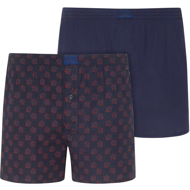 Pánske trenírky 315500 460 čierne-tm. modré s potlačou - Jockey 49775464