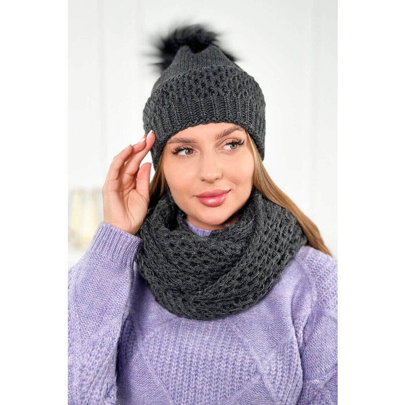 K-Fashion Dámsky set PLK4 Grafit 49777948