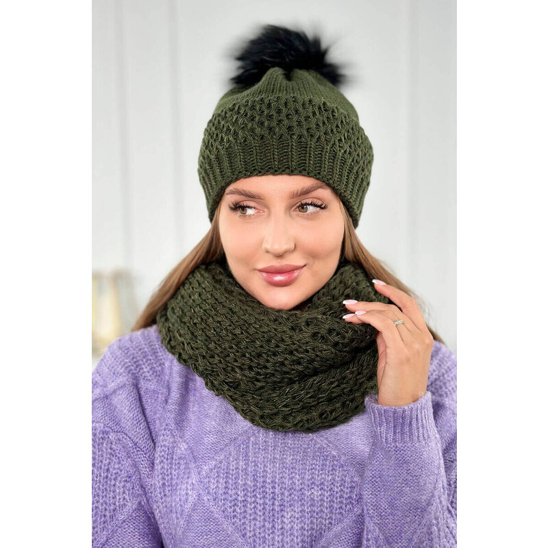 K-Fashion Dámsky set PLK4 khaki 49777944