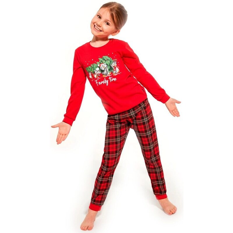 Cornette Dievčenské Vianočné pyžamo Family time