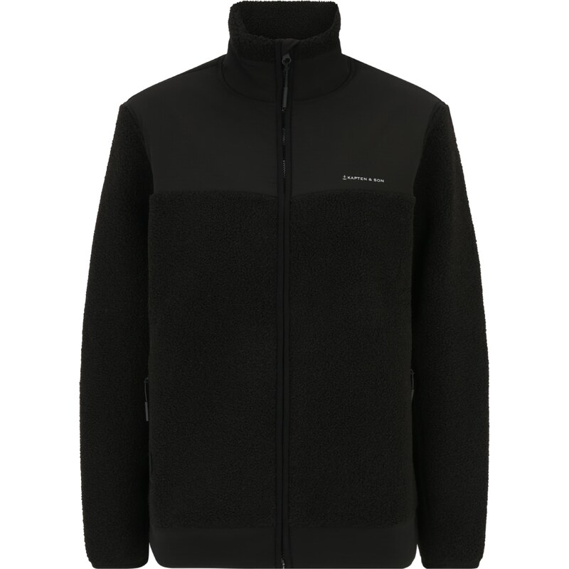 Kapten & Son Mikina Teddy Fleece čierna / biela 54269485