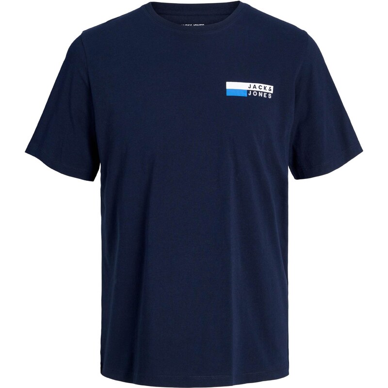 JACK & JONES Tričko tyrkysová / tmavomodrá / biela 47052839