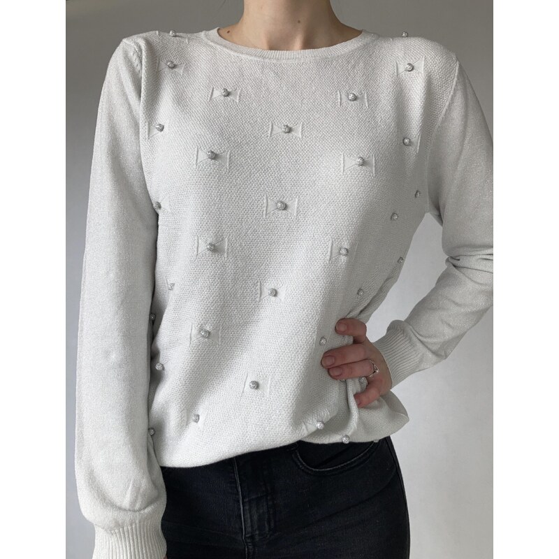 modnenakupy.sk Dámsky sveter s perličkami MARION 47054387