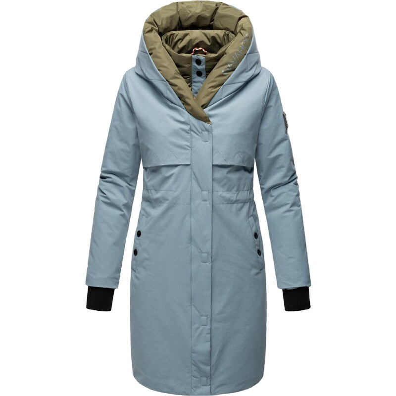 NAVAHOO Zimný kabát Snowelf dymovo modrá / tmavozelená / čierna 54271545