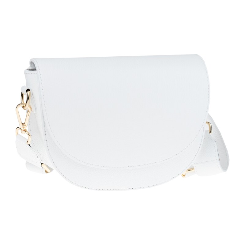 Biela kožená talianska crossbody kabelka Ramona Bianca NovaKabelka.sk 47061454