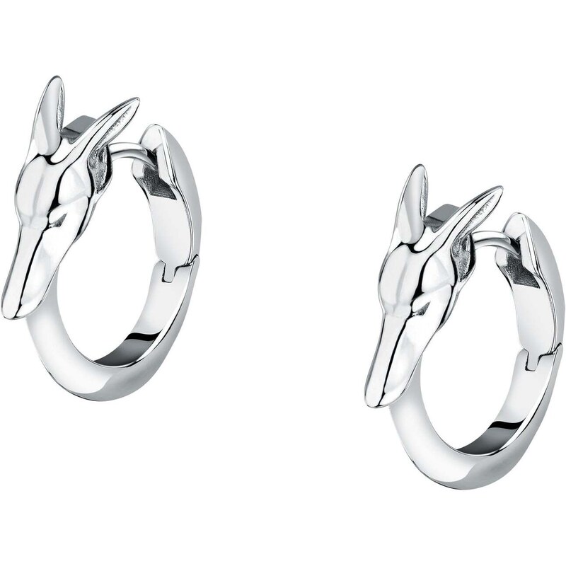 Trussardi Unikátne oceľové náušnice kruhy T-Heritage TJAXB05 67603293