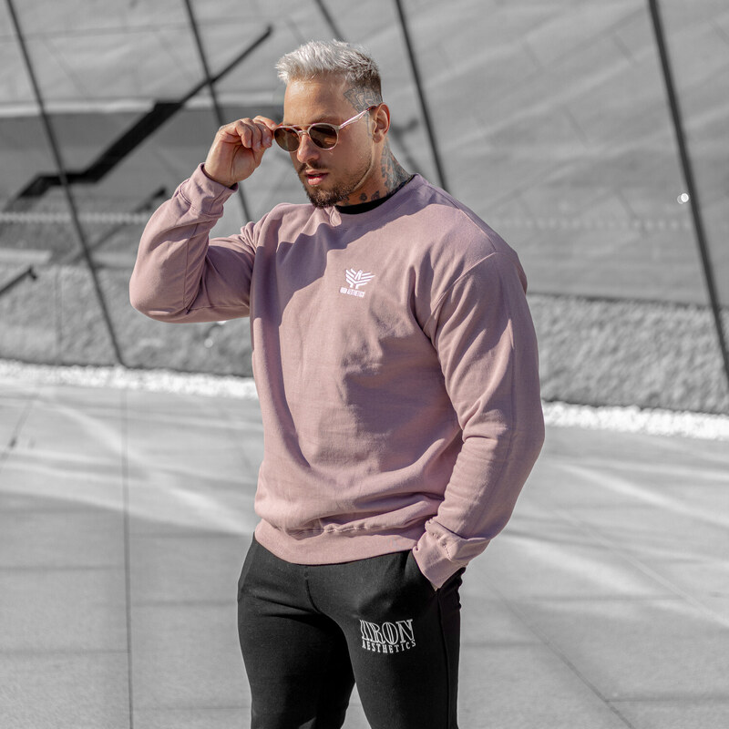 Pánska mikina Iron Aesthetics Singlet, staroružová 47061941