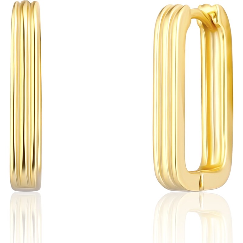 JVD Štýlové oválne pozlátené náušnice SVLE1894X75GO00 66593196