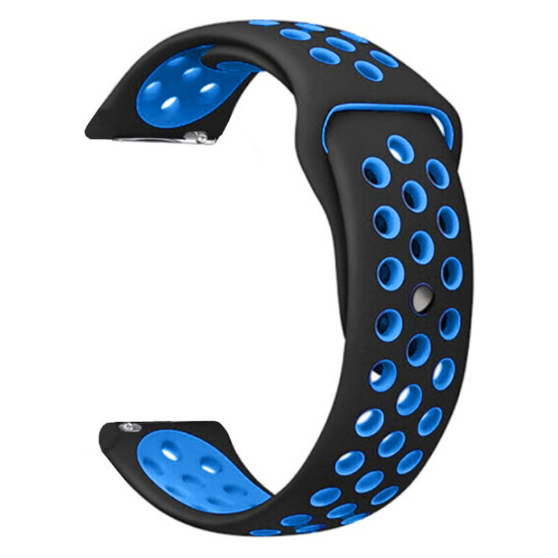 Madvell Športový silikónový remienok čierna s modrou 20mm 44954730