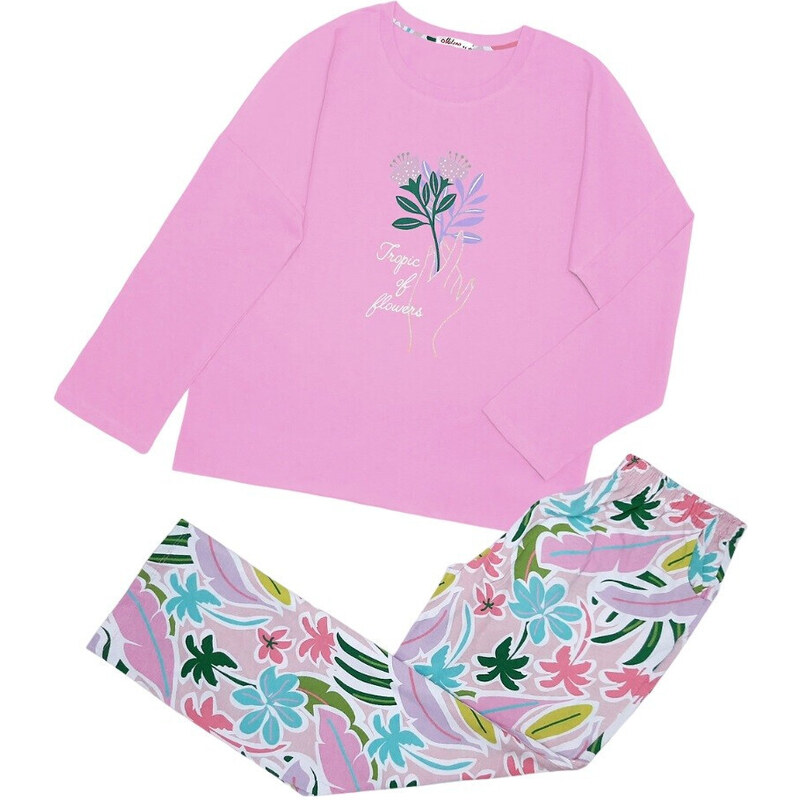 Dámske pyžamo 165/049 ružové s potlačou - Karol 49777416