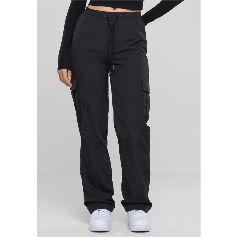 Urban Classics Womens nylon cargo pants black 50664139