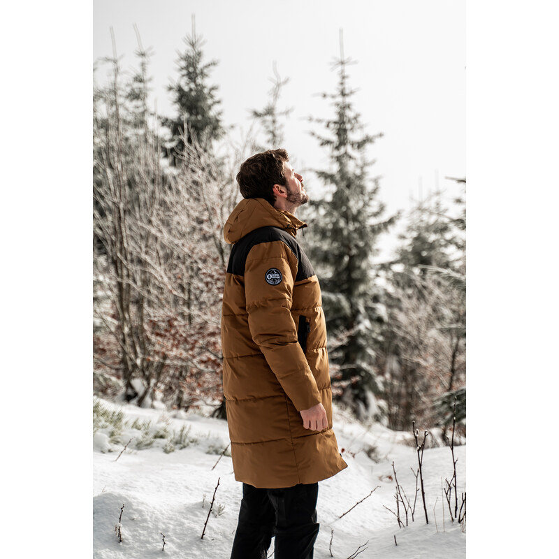 Nordblanc Hnedý pánsky zimný kabát TRENDSETTER