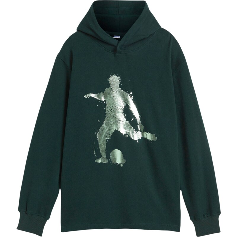 bonprix Mikina s kapucňou z mäkkého mixu bavlny, farba zelená 47085790