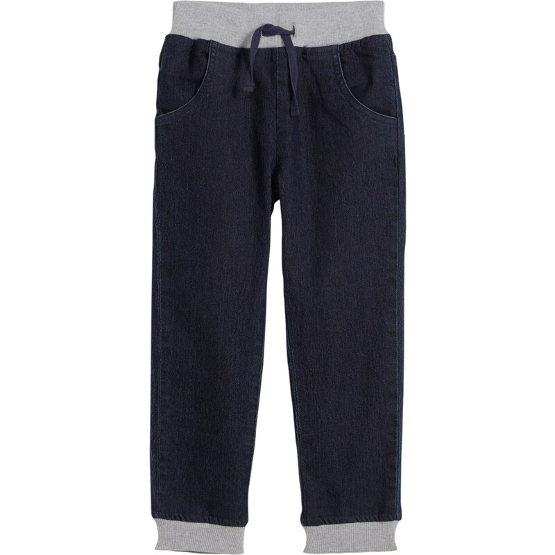 bonprix Dievčenské termo nohavice s džersejovou podšívkou, farba modrá 47085944