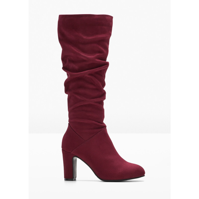 bonprix Čižmy s riasením, farba červená 47086560