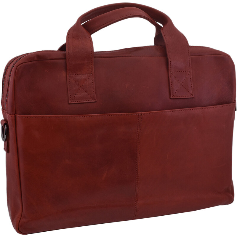 Mercucio Kožená taška na notebook červená 370116 64507471
