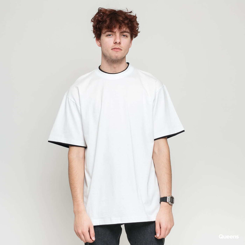 Tričko Urban Classics Contrast Tall Tee White / Black XXL 65680885