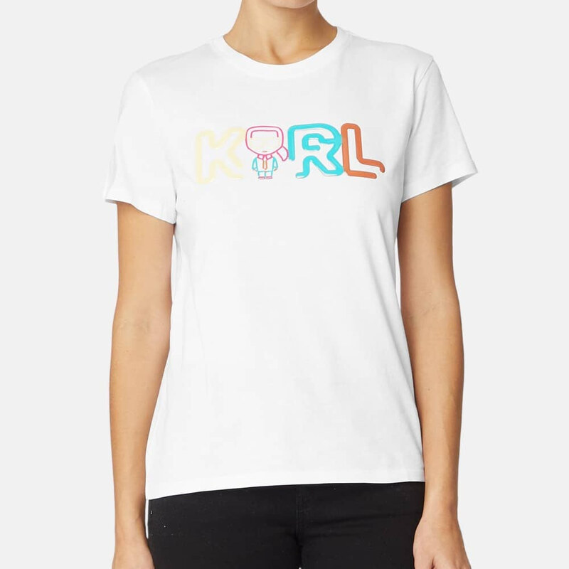 Dámské bílé triko Karl Lagerfeld 55511 47120334