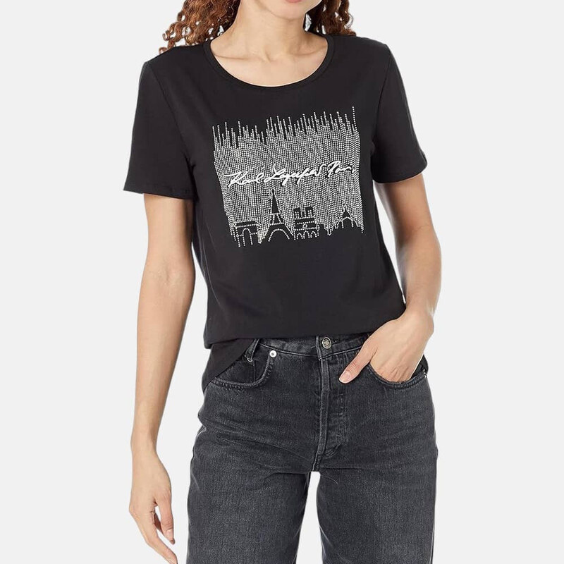 Dámské černé triko Karl Lagerfeld 55603 47120422