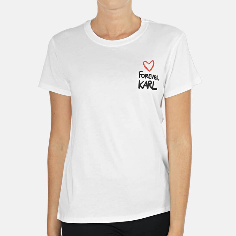 Dámské bílé triko Karl Lagerfeld 55601 47120420