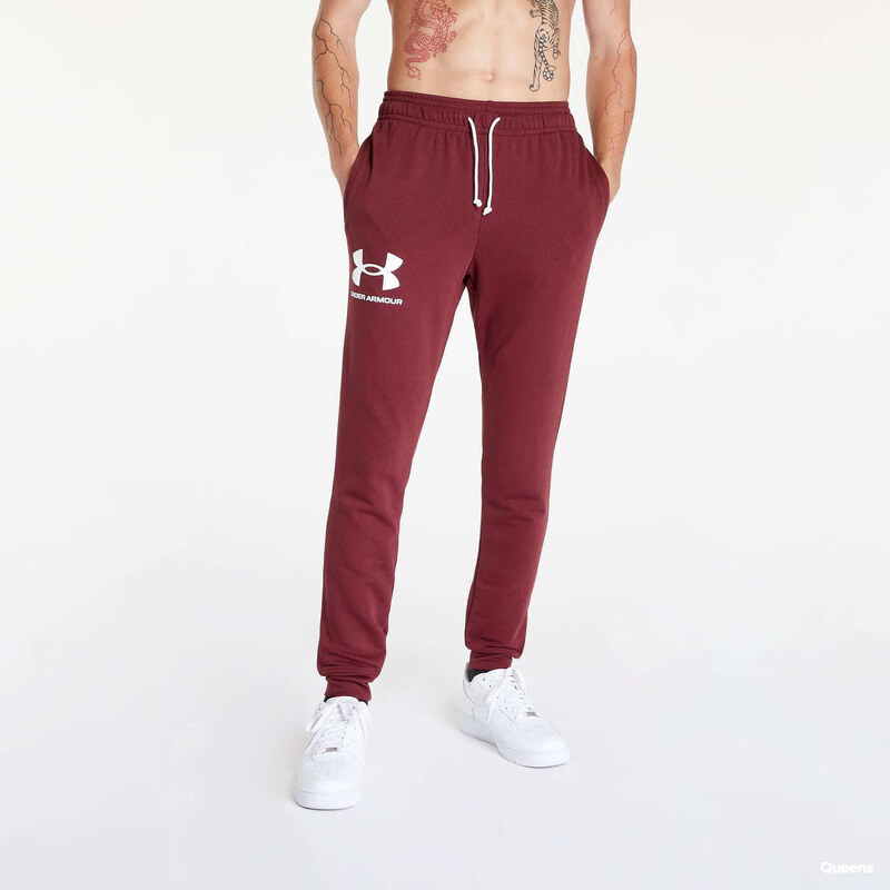 Kalhoty Under Armour Rival Terry Jogger Chestnut Red/ Onyx White S 67481779