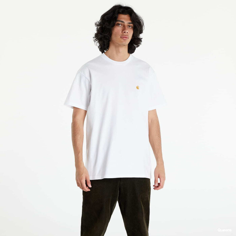 Tričko Carhartt WIP S/S Chase T-Shirt White/ Gold L 47093257