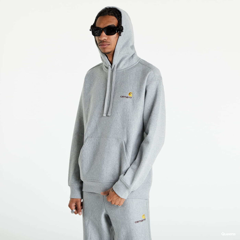 Mikina Carhartt WIP Hooded American Script Sweat Grey M 65608465