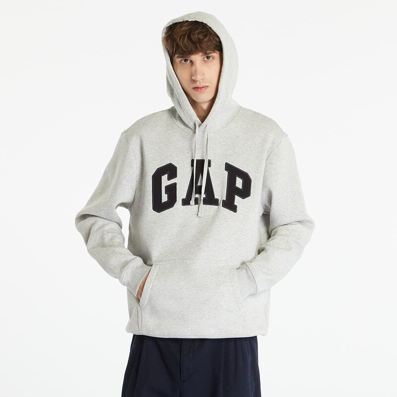 Mikina GAP Fleece Gap Arch Light Heather Grey L 55858652