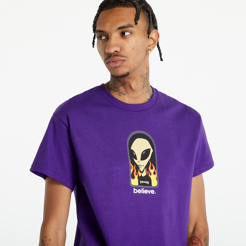 Pánske tričko Thrasher x AWS Believe T-shirt Purple