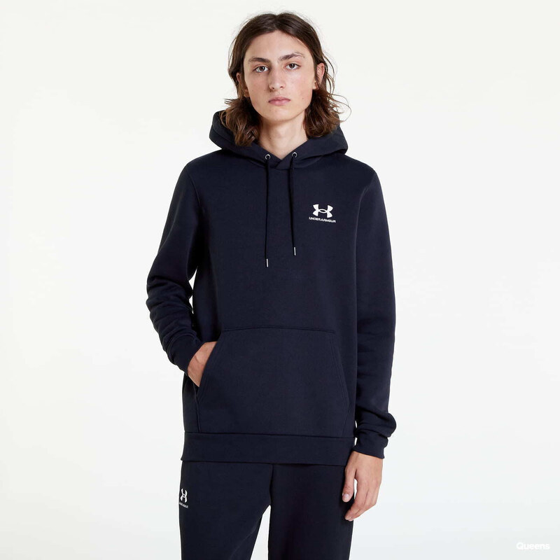 Mikina Under Armour Essential Fleece Hoodie Black/ White S 47093439