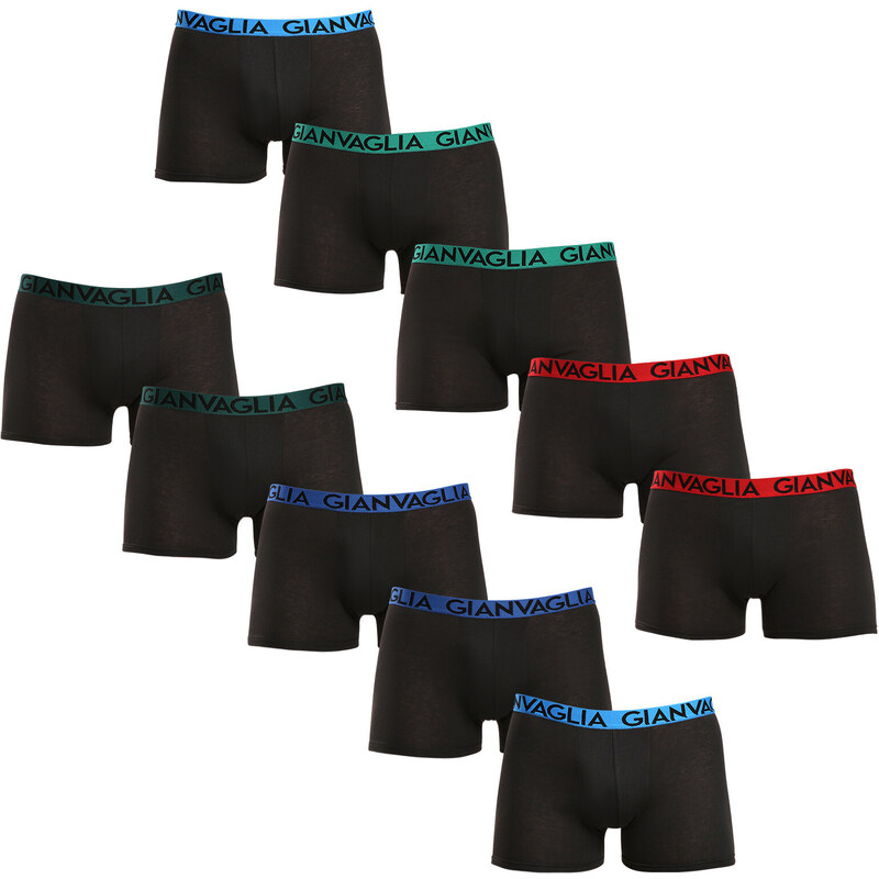 10PACK pánske boxerky Gianvaglia čierné (021) 45171426