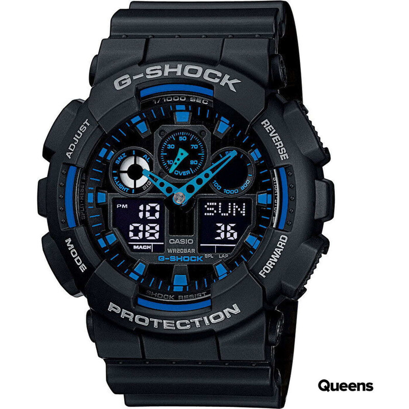 Hodinky Casio G-Shock GA 100-1A2ER Black/ Blue Universal 47098308