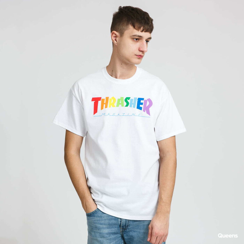 Pánske tričko Thrasher Rainbow Mag Tee White