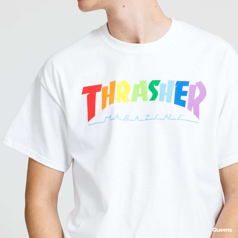 Pánske tričko Thrasher Rainbow Mag Tee White