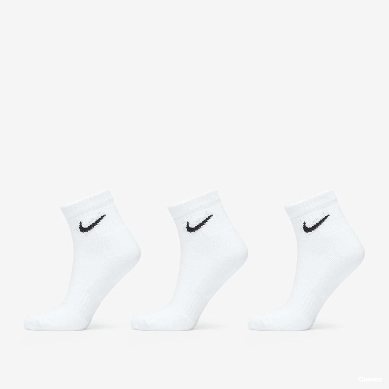 Nike Everyday Cushioned Training Ankle Socks 3-Pack White/ Black XL 47098293