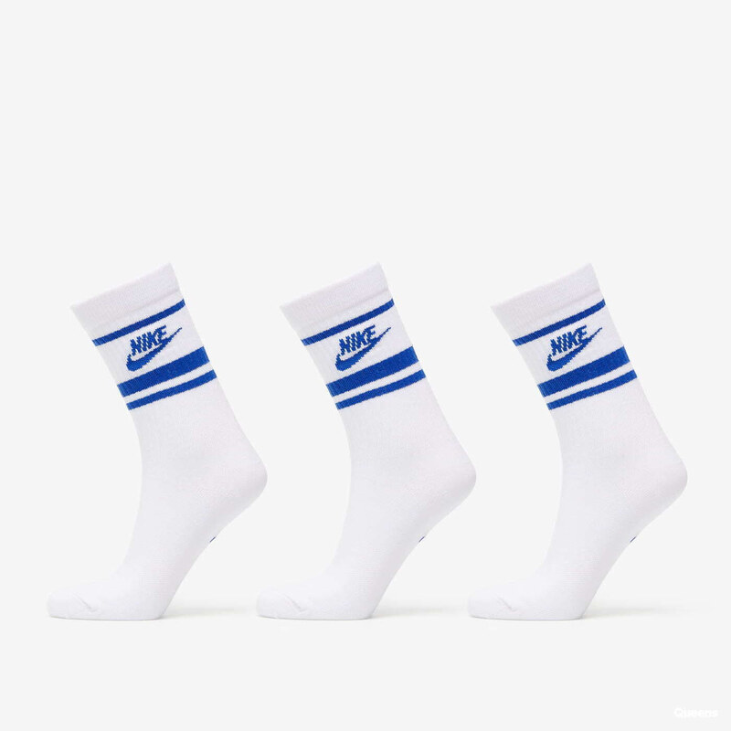 Nike NSW Everyday Essential Crew Socks 3-Pack White/ Blue M 47094114