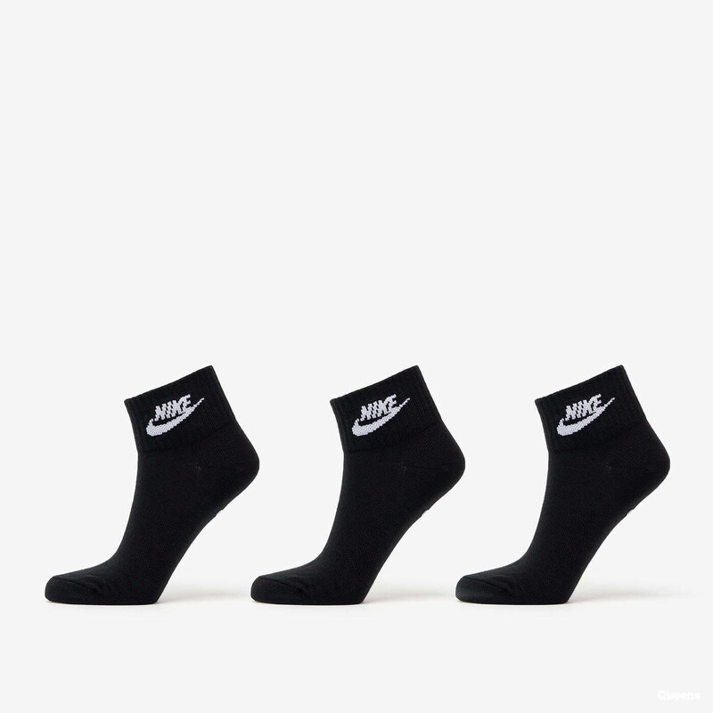 Nike Everyday Essential Ankle Socks 3-Pack Black/ White S 47094127