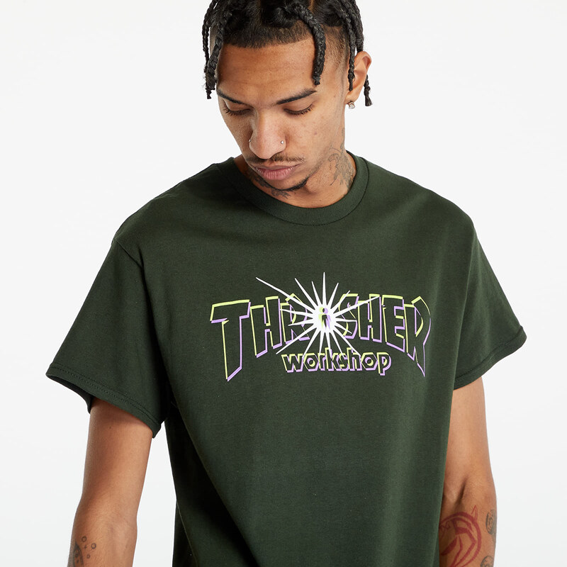Pánske tričko Thrasher x AWS Nova T-shirt Forest Green