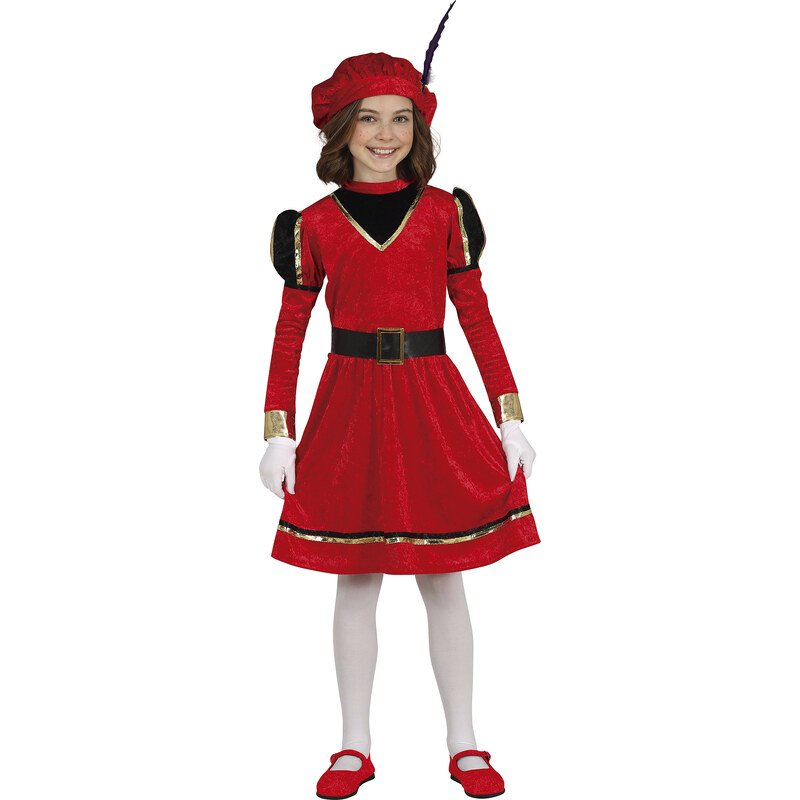 Guirca Detský dievčenský kostým - Červené páža